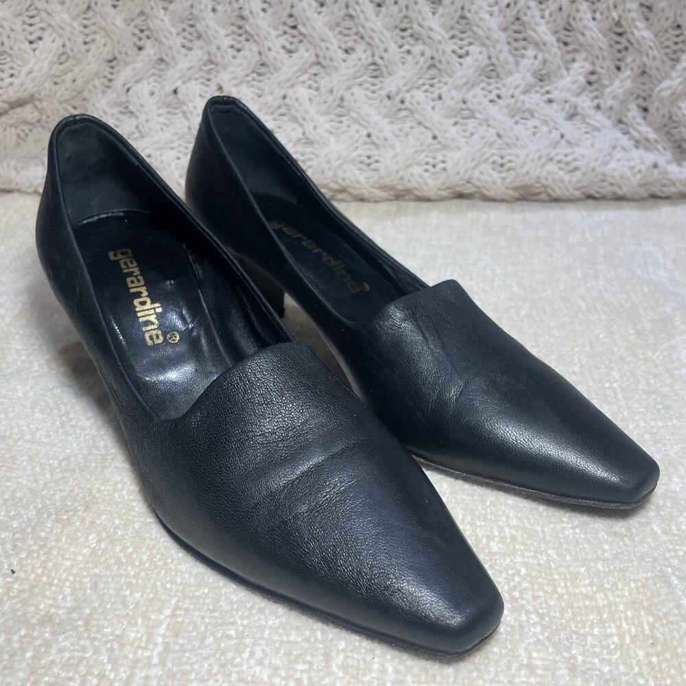 GERALDINE WOMAN LEATHER PUMPS SIZE 37/ 6.5-7 USA